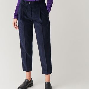 NWT Navy Blue Straight Cotton Corduroy Pants 10